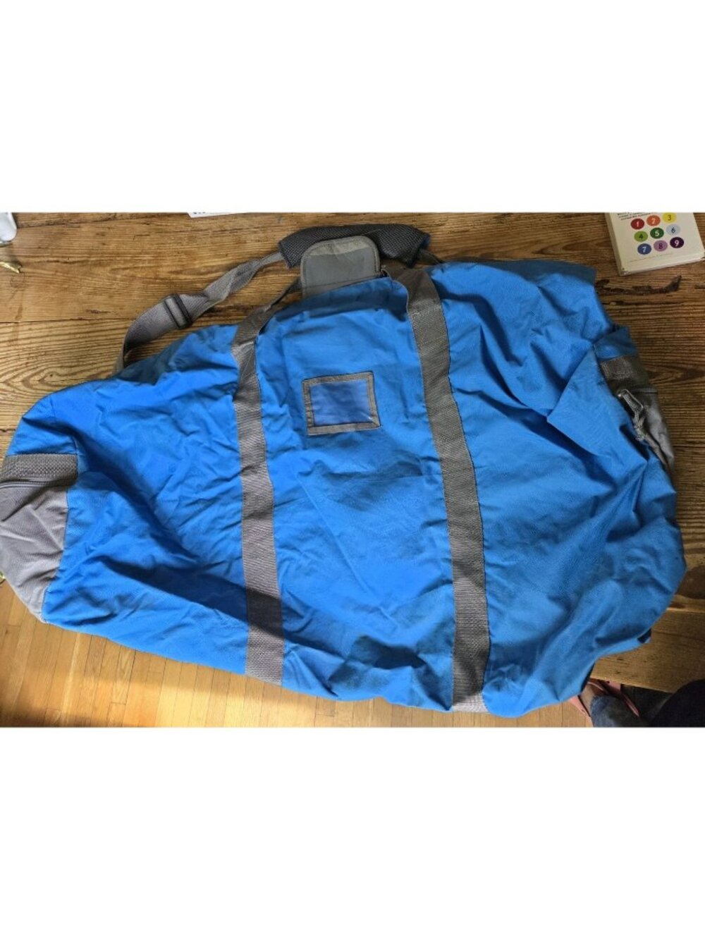 36" Outdoor Products Huge Duffle Bag Blue Durability w Shoulder Strap 36x18x18"